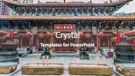  Presentation with incense - Cool new presentation theme with sik yuen wong tai sin backdrop and a tawny brown colored foreground