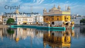  Presentation with water tank - Presentation with sikh-gurdwara-golden-temple-harmandir and a light blue colored foreground