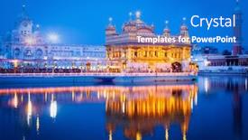  Presentation with india temple - Cool new slide deck with sikh-sacred-site-gurdwara-sri backdrop and a teal colored foreground