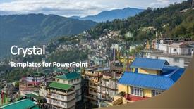  Presentation with sikkim - Amazing slide set having indian states - beautiful aerial view backdrop and a ocean colored foreground