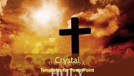  Presentation with sky holy - Presentation theme featuring silence-we-wait-and-orthodox background and a tawny brown colored foreground