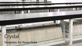  Presentation with books on bookshelf in library - PPT theme enhanced with silence wisdom - books on library shelves background and a  colored foreground