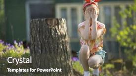  Presentation with hear - Audience pleasing presentation theme consisting of silence wisdom - cute little girl covering her backdrop and a dark gray colored foreground