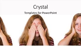  Presentation with hear - Presentation theme with silence wisdom - speak no evil see no background and a  colored foreground