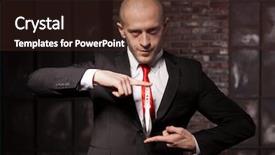  Presentation with martial arts - Presentation design having silent assassin oriental martial arts background and a tawny brown colored foreground