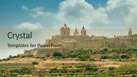  Presentation with malta - PPT layouts featuring silent hill - mdina in the day malta background and a  colored foreground