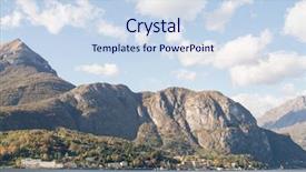  Presentation with italy - Beautiful theme featuring silent hill - panorama of como lake italy backdrop and a sky blue colored foreground