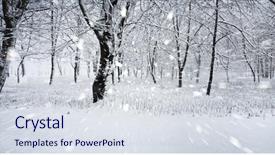  Presentation with trees forest lumber - PPT theme featuring silent hill - panorama of winter forest background and a  colored foreground