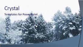  Presentation with trees forest lumber - Presentation theme consisting of silent hill - panorama of winter forest background and a  colored foreground