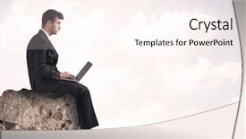  Presentation with word cloud sales tax - Theme enhanced with silent leader - young sales person in elegant background and a  colored foreground