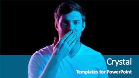  Presentation with ultra - Slide set featuring silent night - emotion expression and people concept background and a teal colored foreground