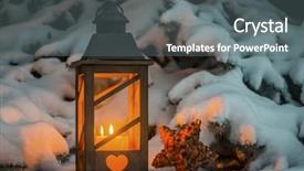  Presentation with christmas scene lantern - Slide deck with silent night - lantern for christmas background and a gray colored foreground