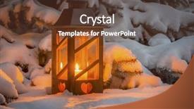  Presentation with lantern - PPT theme enhanced with silent night - lantern for christmas background and a tawny brown colored foreground