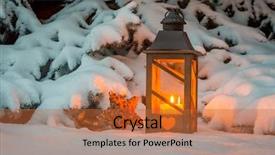  Presentation with romantic christmas - Slides featuring silent night - street lamp glowing background and a red colored foreground