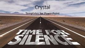  Presentation with desert - Amazing slide set having silent prayer - time for silence written backdrop and a  colored foreground
