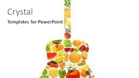  Presentation with vegetables - Amazing theme having silhoette-made-from-various-fruits backdrop and a white colored foreground