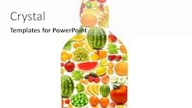  Presentation with fruits - Cool new PPT theme with silhoette-made-from-various-fruits backdrop and a white colored foreground
