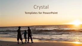  Presentation with african sunset - PPT theme having silhouette-african-american-boy background and a lemonade colored foreground