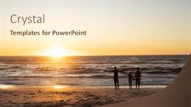  Presentation with father son hands - Presentation theme featuring silhouette-african-american-son-holding background and a cream colored foreground