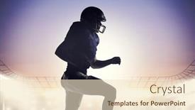  Presentation with rugby - Colorful slide set enhanced with silhouette american football player runing against rugby stadium backdrop and a lemonade colored foreground