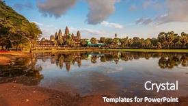  Presentation with cambodia - Theme enhanced with home bed having tummy cramp background and a light gray colored foreground.