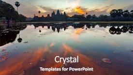  Presentation with sunrise - Presentation theme with  background and a  colored foreground