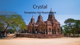  Presentation with myanmar bagan - Slide deck enhanced with  background and a  colored foreground