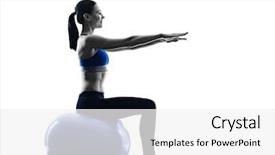 Presentation with pilates - PPT theme consisting of silhouette isolated on white backgound background and a white colored foreground