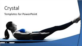  Presentation with pilates - Colorful presentation design enhanced with silhouette isolated on white backgound backdrop and a white colored foreground