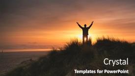  Presentation with sand dunes - Beautiful presentation featuring silhouette-man-on-the-sand backdrop and a wine colored foreground