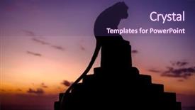  Presentation with bali temple - Audience pleasing PPT layouts consisting of silhouette monkeys at uluwatu temple backdrop and a violet colored foreground