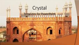  Presentation with old india - Presentation theme enhanced with architectural detail of jama masjid background and a lemonade colored foreground