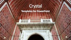  Presentation with old india - Slide set having architectural detail of jama masjid background and a tawny brown colored foreground