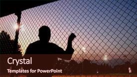  Presentation with softball - Slide deck with swiss canton of schwyz summit background and a teal colored foreground