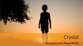  Presentation with teen girl - Amazing presentation having silhouette of a beautiful teen backdrop and a gold colored foreground