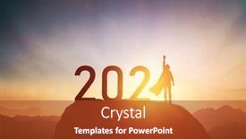  Presentation with 2021 - Audience pleasing slide set consisting of silhouette-of-a-child-standing backdrop and a tawny brown colored foreground