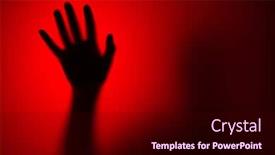  Presentation with horror - Colorful presentation design enhanced with silhouette-of-a-female-hand backdrop and a black colored foreground