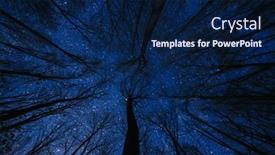  Presentation with night stars - Beautiful PPT layouts featuring silhouette-of-a-flying-goth backdrop and a navy blue colored foreground