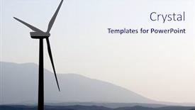  Presentation with renewable energy - Slide deck enhanced with silhouette of a group of windmills for renewable electric energy production fuendejalon zaragoza aragon spain background and a sky blue colored foreground
