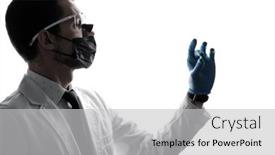  Presentation with hands holding - Slides enhanced with silhouette-of-a-male-dentist background and a light gray colored foreground