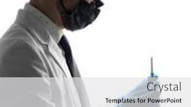  Presentation with medical equipment - Slides enhanced with silhouette-of-a-male-dentist background and a white colored foreground