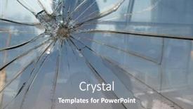  Presentation with broken glass - Cool new slides with silhouette of a man behind broken glass backdrop and a gray colored foreground