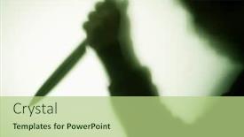  Presentation with glass - Slides featuring silhouette-of-a-man background and a mint green colored foreground