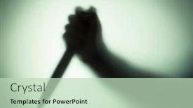  Presentation with glass - Cool new presentation theme with silhouette-of-a-man backdrop and a soft green colored foreground