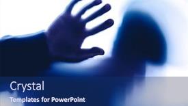  Presentation with palm - Beautiful slides featuring silhouette-of-a-man backdrop and a navy blue colored foreground