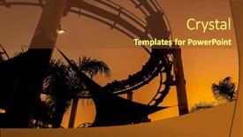  Presentation with roller coaster - Slide deck consisting of silhouette-of-a-roller-coaster background and a tawny brown colored foreground