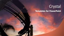  Presentation with roller coaster - PPT layouts enhanced with silhouette-of-a-roller-coaster background and a tawny brown colored foreground