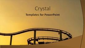  Presentation with roller coaster - Presentation theme enhanced with silhouette-of-a-roller-coaster and a  colored foreground