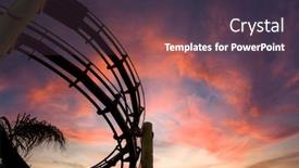  Presentation with roller coaster - Presentation theme with silhouette-of-a-roller-coaster and a  colored foreground