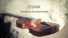  Presentation with smoking - PPT theme consisting of silhouette of a smoking violin selective focus background and a lemonade colored foreground